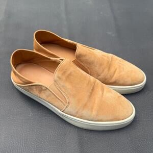Vince Women's 6.5 Suede Tan Comfort Slip-On Classic Shoe